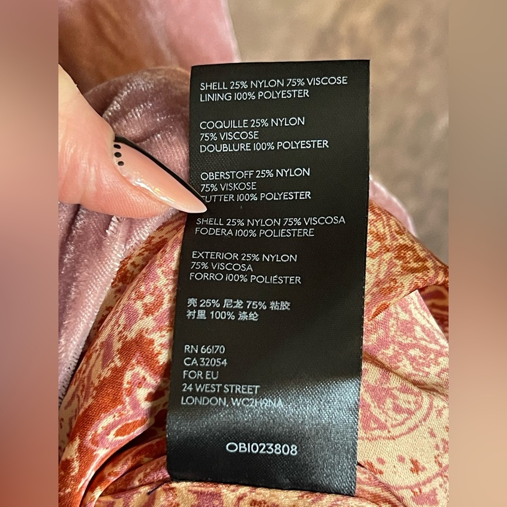 Free People Dusty Pink Velvet Long Sleeve Duster - Picture 9 of 16